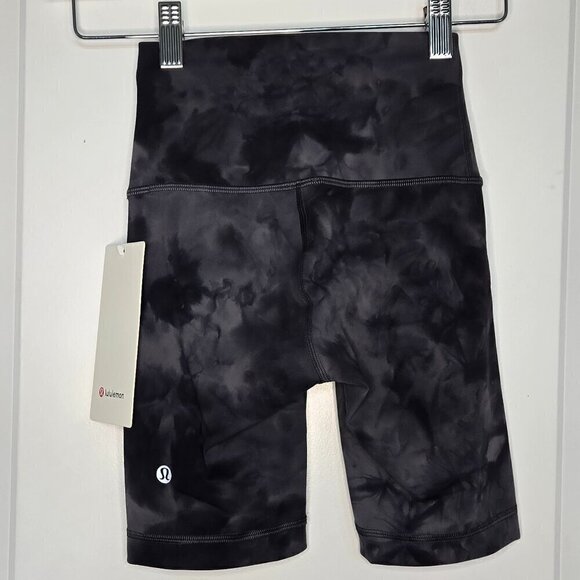 NWT Lululemon Wunder Train High-Rise Short 8"- 0 Diamond Dye Pitch Grey Graphite - Picture 4 of 8